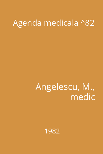 Agenda medicala ^82
