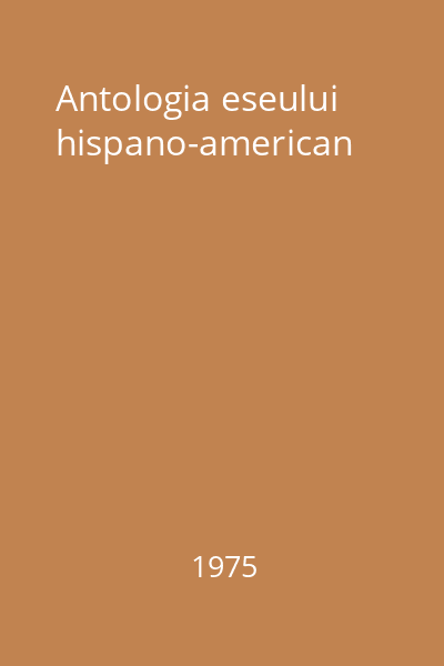 Antologia eseului hispano-american