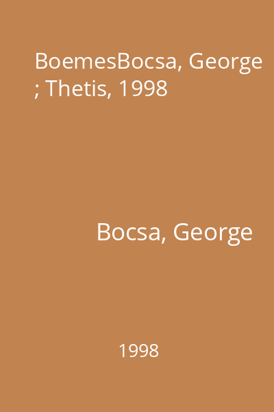 BoemesBocsa, George ; Thetis, 1998