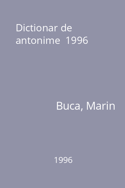 Dictionar de antonime  1996