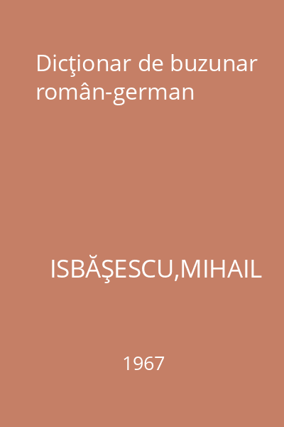 Dicţionar de buzunar român-german