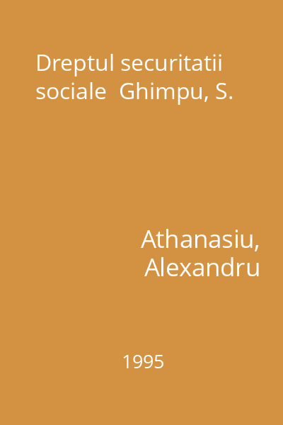 Dreptul securitatii sociale  Ghimpu, S.