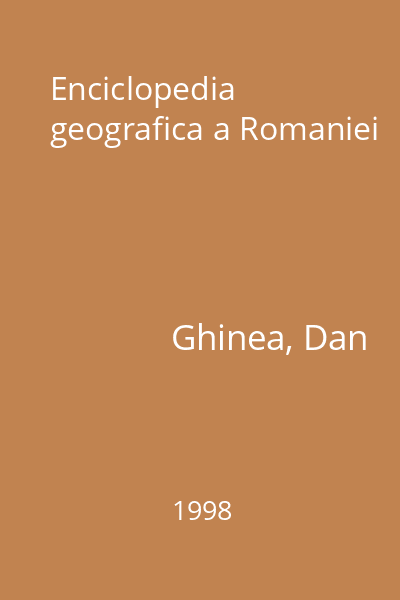 Enciclopedia geografica a Romaniei
