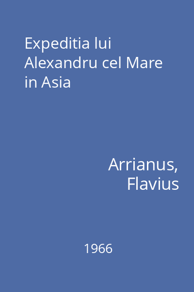 Expeditia lui Alexandru cel Mare in Asia