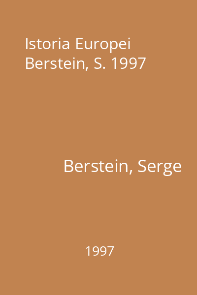 Istoria Europei  Berstein, S. 1997