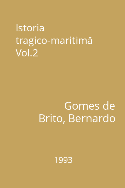 Istoria tragico-maritimă Vol.2