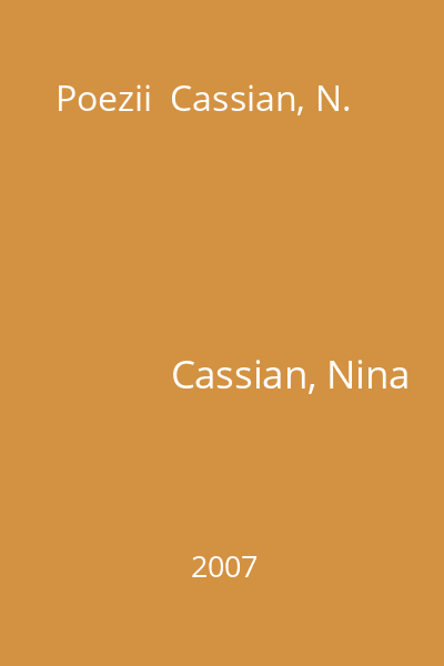 Poezii  Cassian, N.