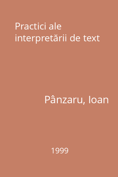 Practici ale interpretării de text