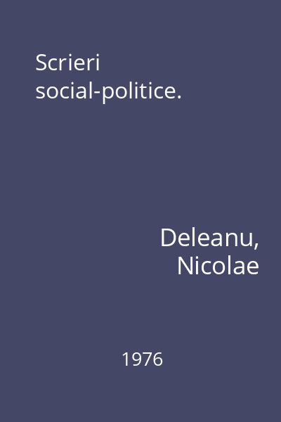Scrieri social-politice.