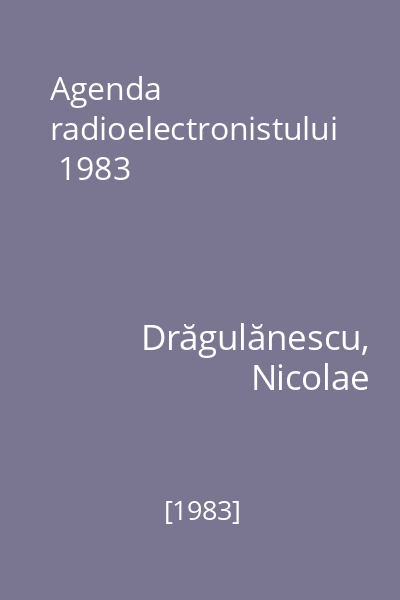 Agenda radioelectronistului  1983