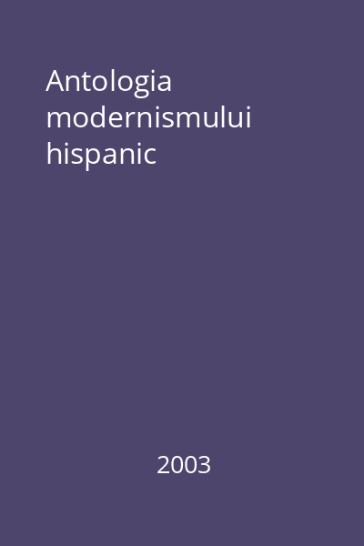 Antologia modernismului hispanic