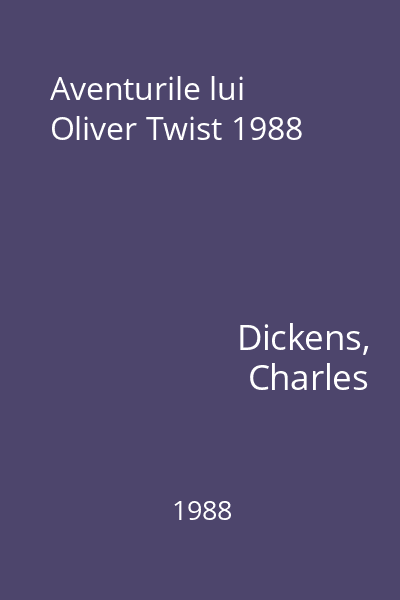 Aventurile lui Oliver Twist 1988