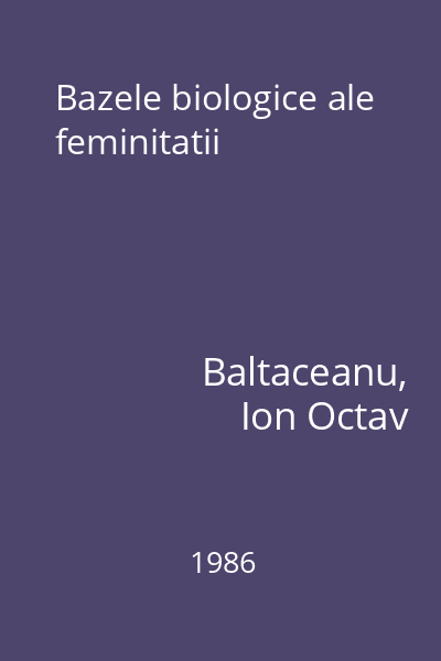 Bazele biologice ale feminitatii