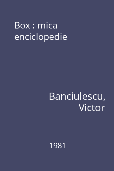 Box : mica enciclopedie