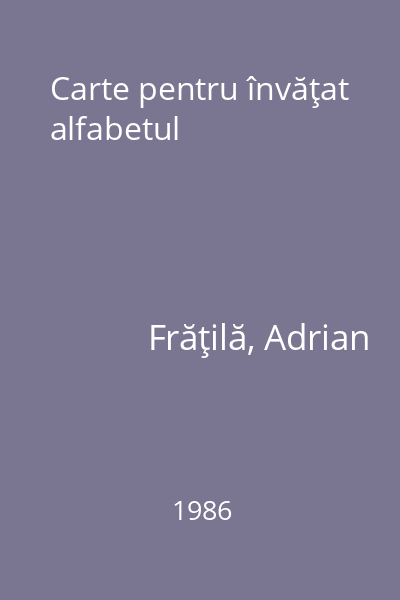 Carte pentru învăţat alfabetul