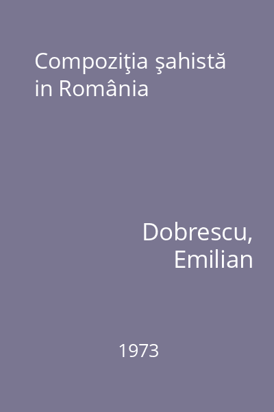 Compoziţia şahistă in România