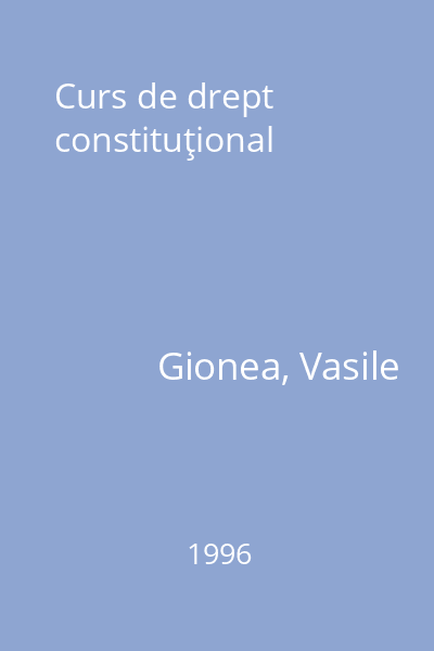 Curs de drept constituţional