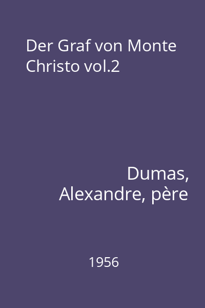 Der Graf von Monte Christo vol.2