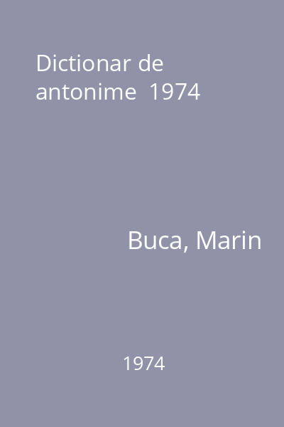 Dictionar de antonime  1974