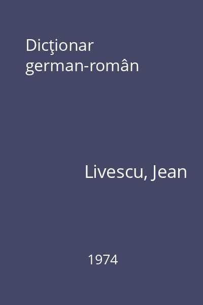 Dicţionar german-român