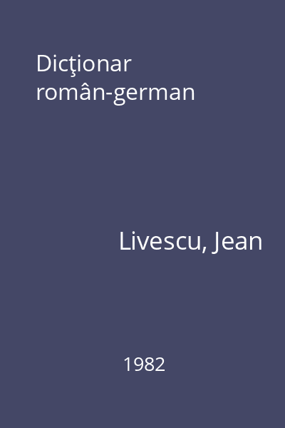 Dicţionar român-german