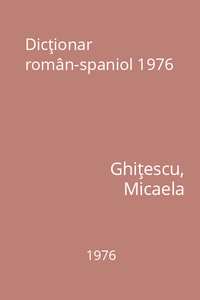 Dicţionar român-spaniol 1976