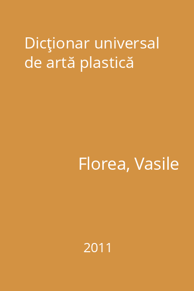 Dicţionar universal de artă plastică