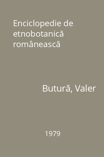 Enciclopedie de etnobotanică românească