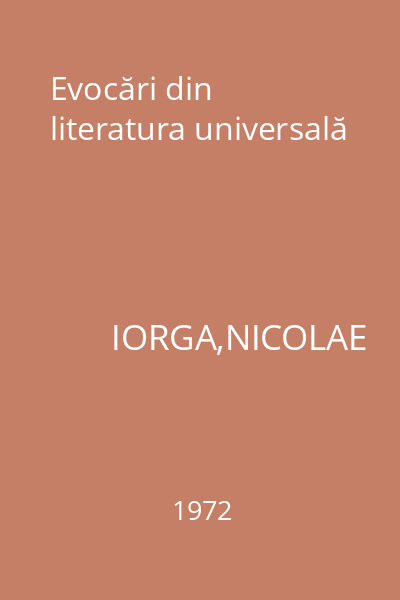 Evocări din literatura universală