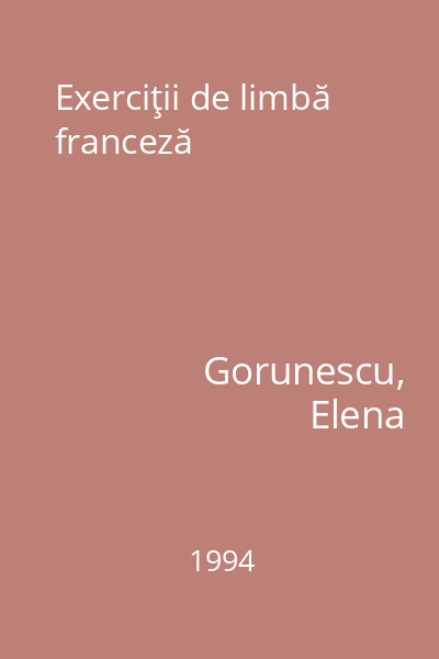 Exerciţii de limbă franceză
