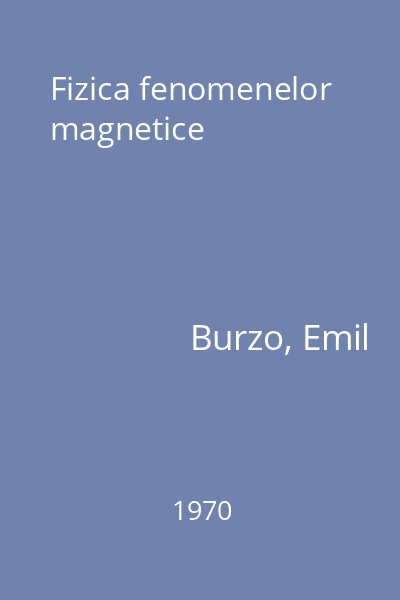 Fizica fenomenelor magnetice