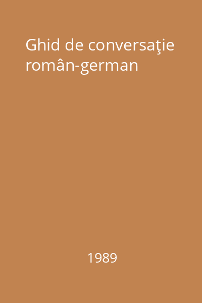 Ghid de conversaţie român-german