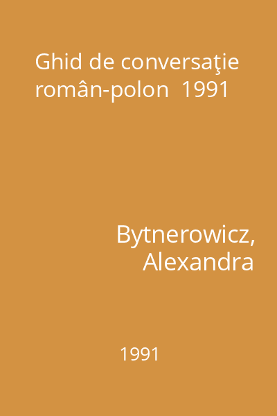 Ghid de conversaţie român-polon  1991