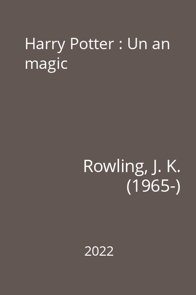 Harry Potter : Un an magic