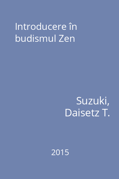 Introducere în budismul Zen