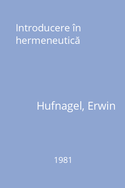 Introducere în hermeneutică