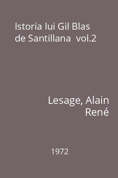 Istoria lui Gil Blas de Santillana  vol.2