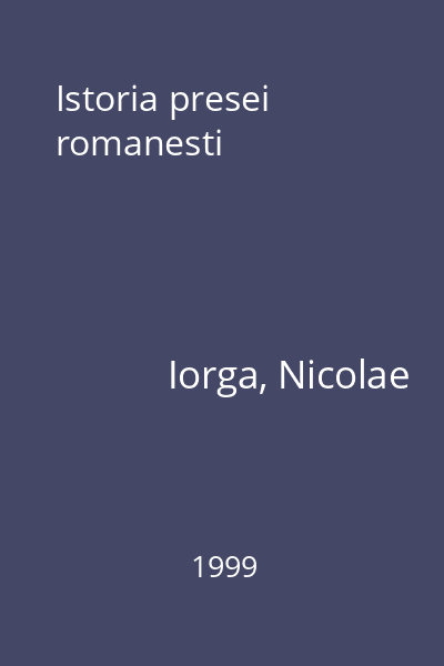Istoria presei romanesti