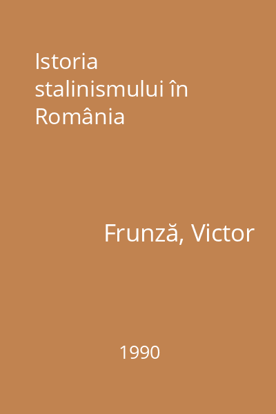 Istoria stalinismului în România