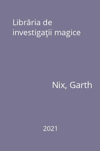 Librăria de investigaţii magice
