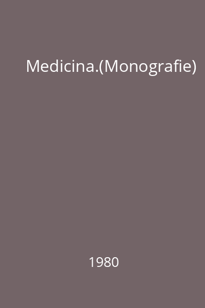 Medicina.(Monografie)