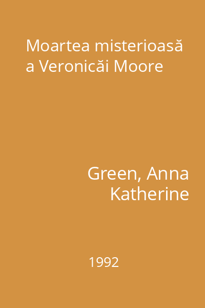 Moartea misterioasă a Veronicăi Moore