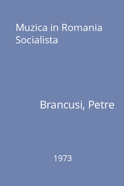 Muzica in Romania Socialista