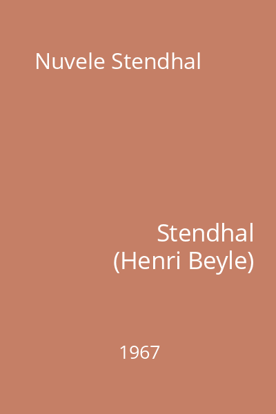 Nuvele Stendhal