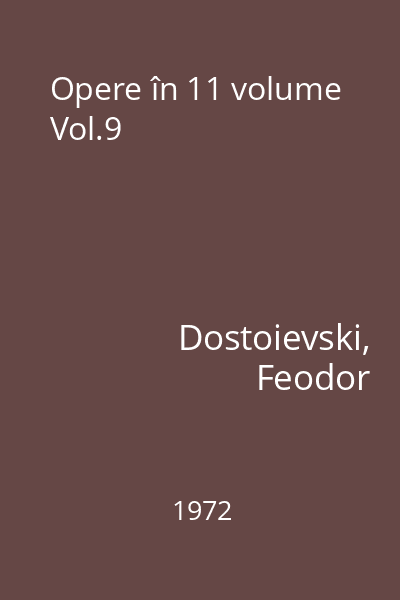 Opere în 11 volume Vol.9