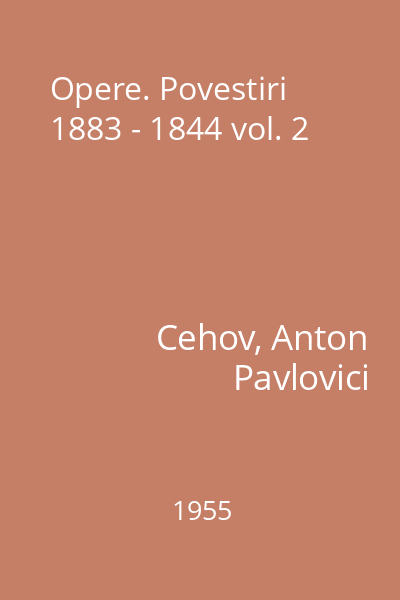 Opere. Povestiri 1883 - 1844 vol. 2