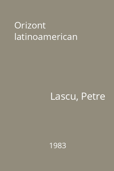 Orizont latinoamerican