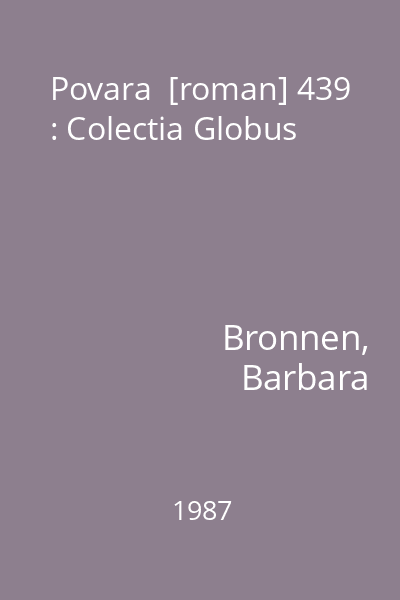 Povara  [roman] 439 : Colectia Globus