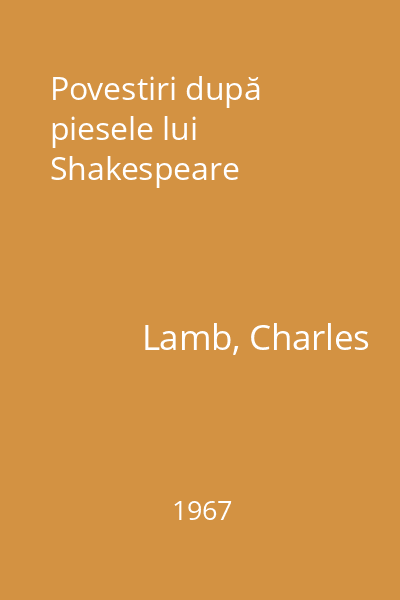 Povestiri după piesele lui Shakespeare