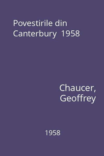 Povestirile din Canterbury  1958